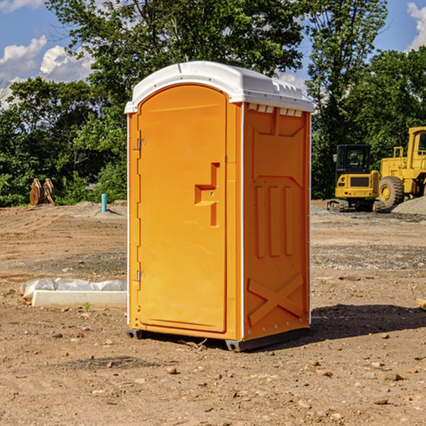 how often are the portable restrooms cleaned and serviced during a rental period in Sandy Pennsylvania